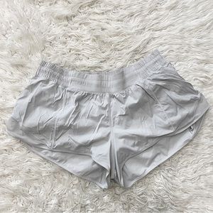 Lululemon White Running Tracker Shorts 12